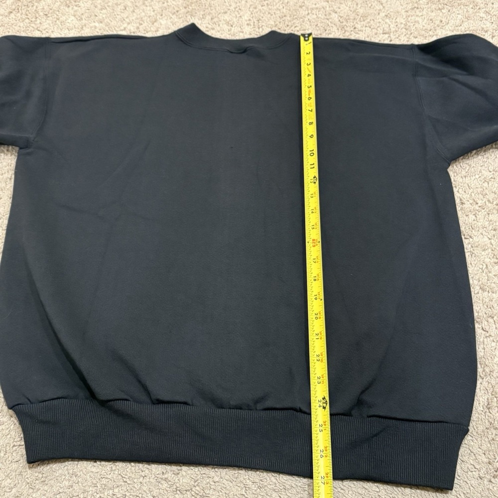 Vintage 90s Apple Computers Sweatshirt Men's Large Black Rainbow Spellout Tech - Picture 6 of 6